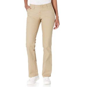 Dickies Women's Flat Front Stretch Twill Pant Slim Fit Bootcut sz 18